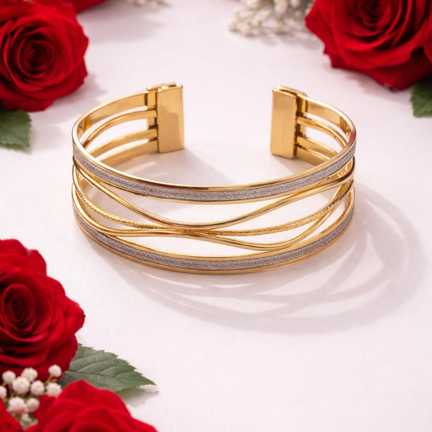 Stardust Crossover Golden Hand Cuff