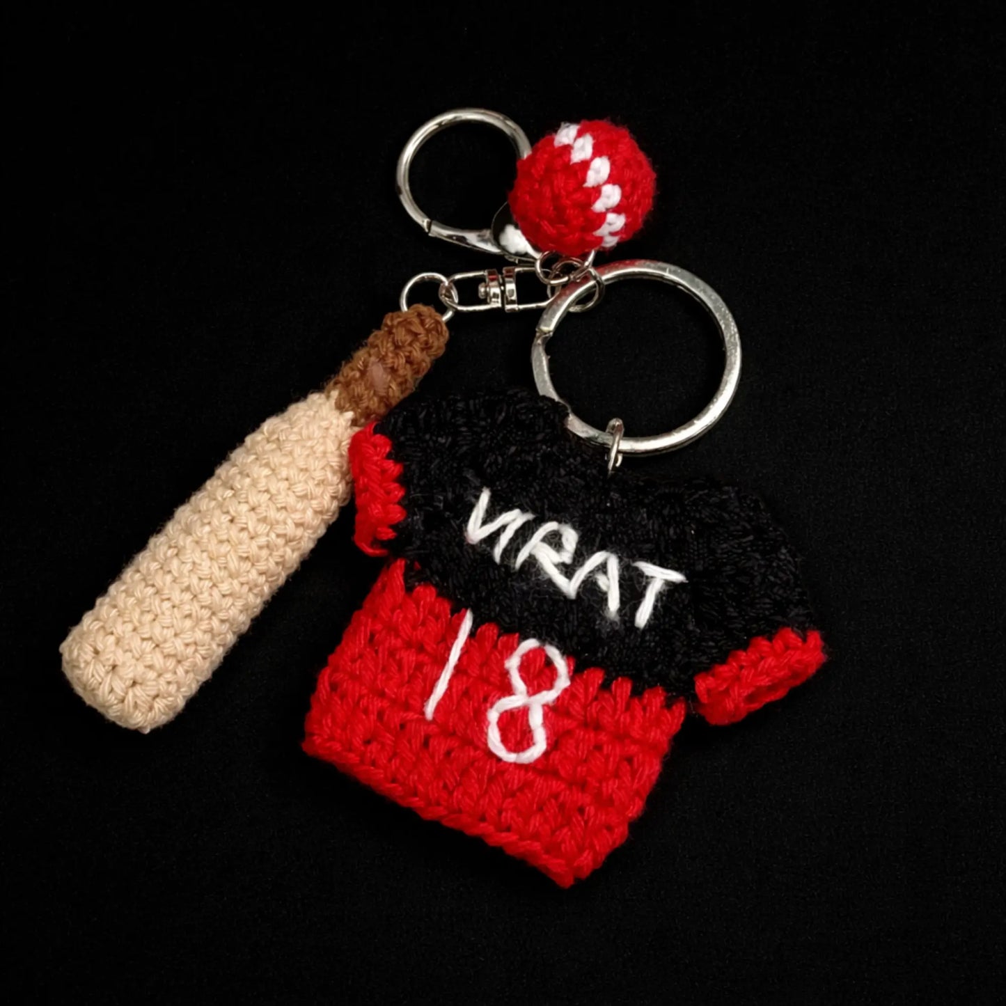 Virat Kohli Crochet Keychain