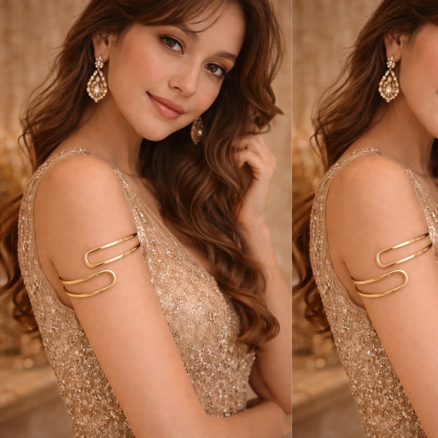 Golden Loop Arm Cuff