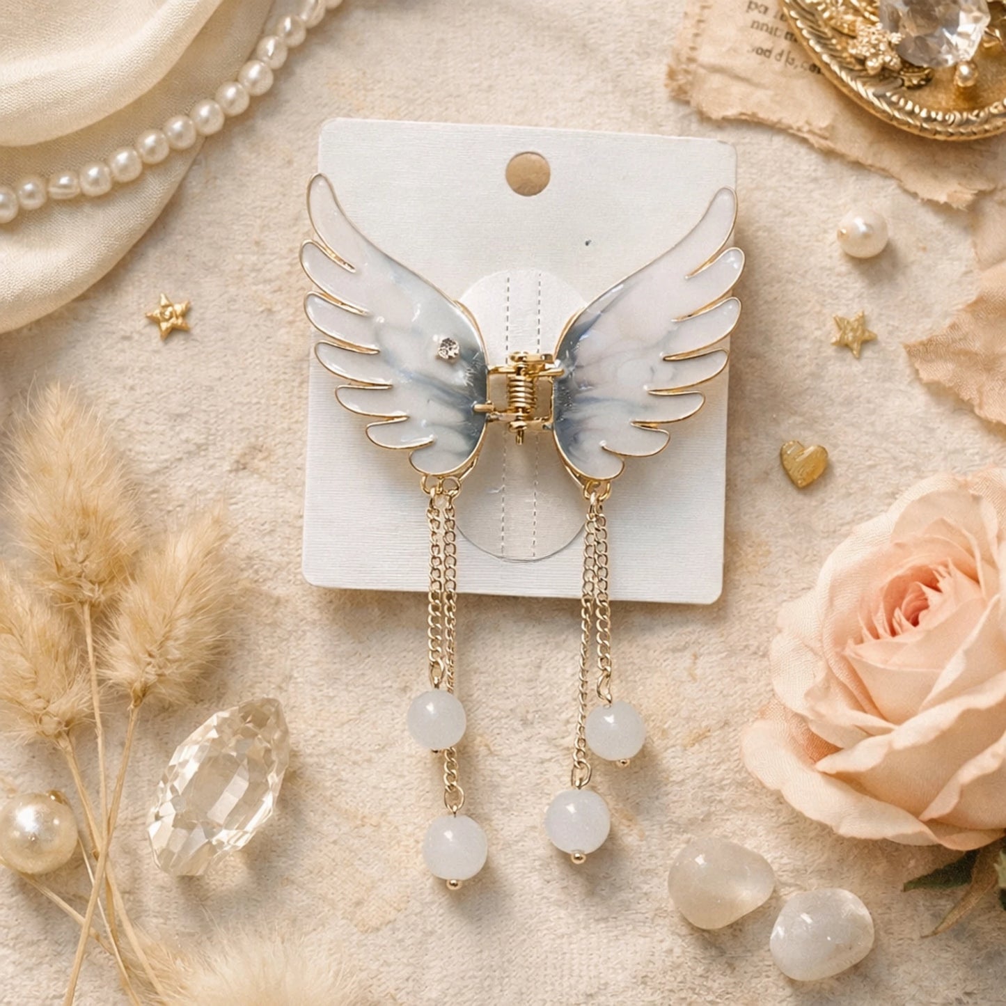 Ivory Angel Hair Claw