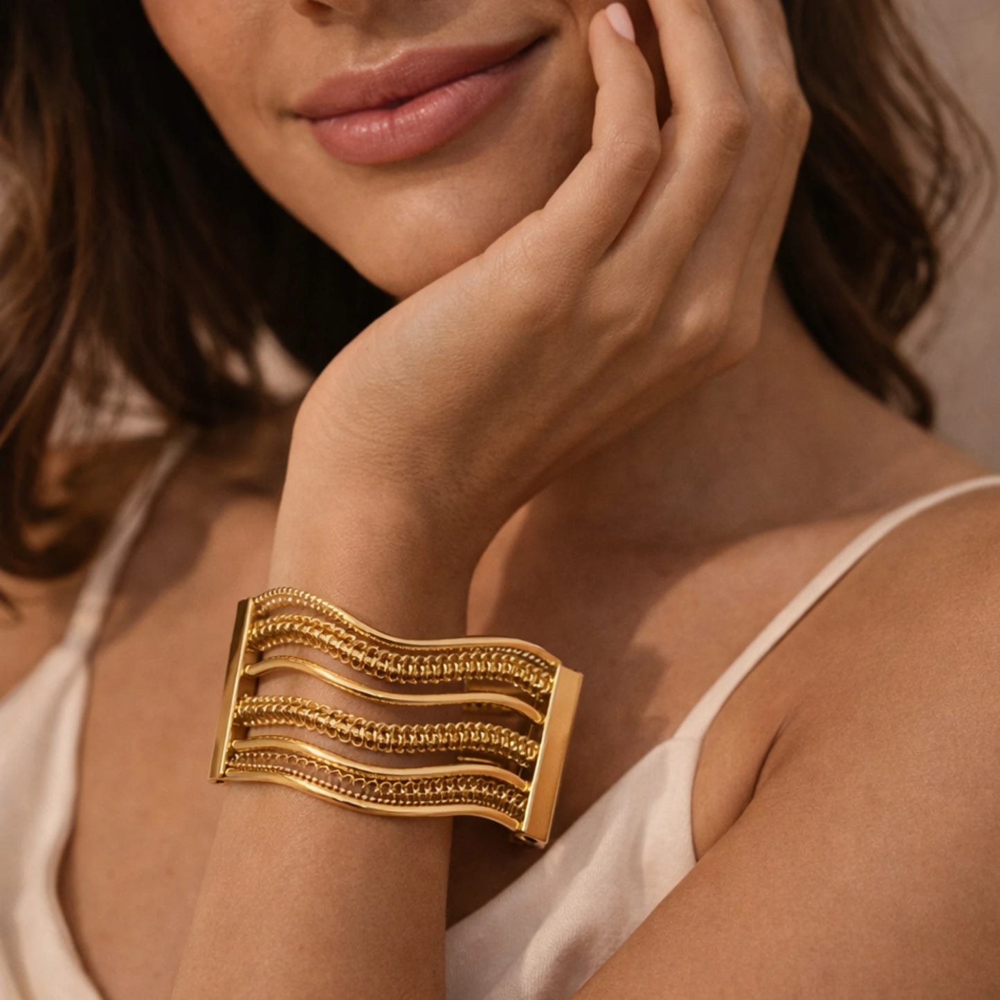 Golden Wave Bracelet