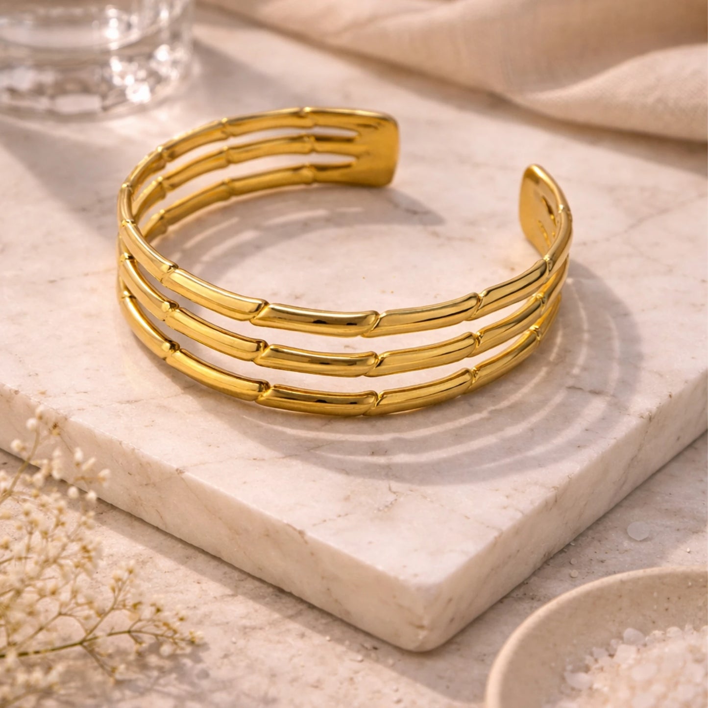 Three Layer Golden Bracelet