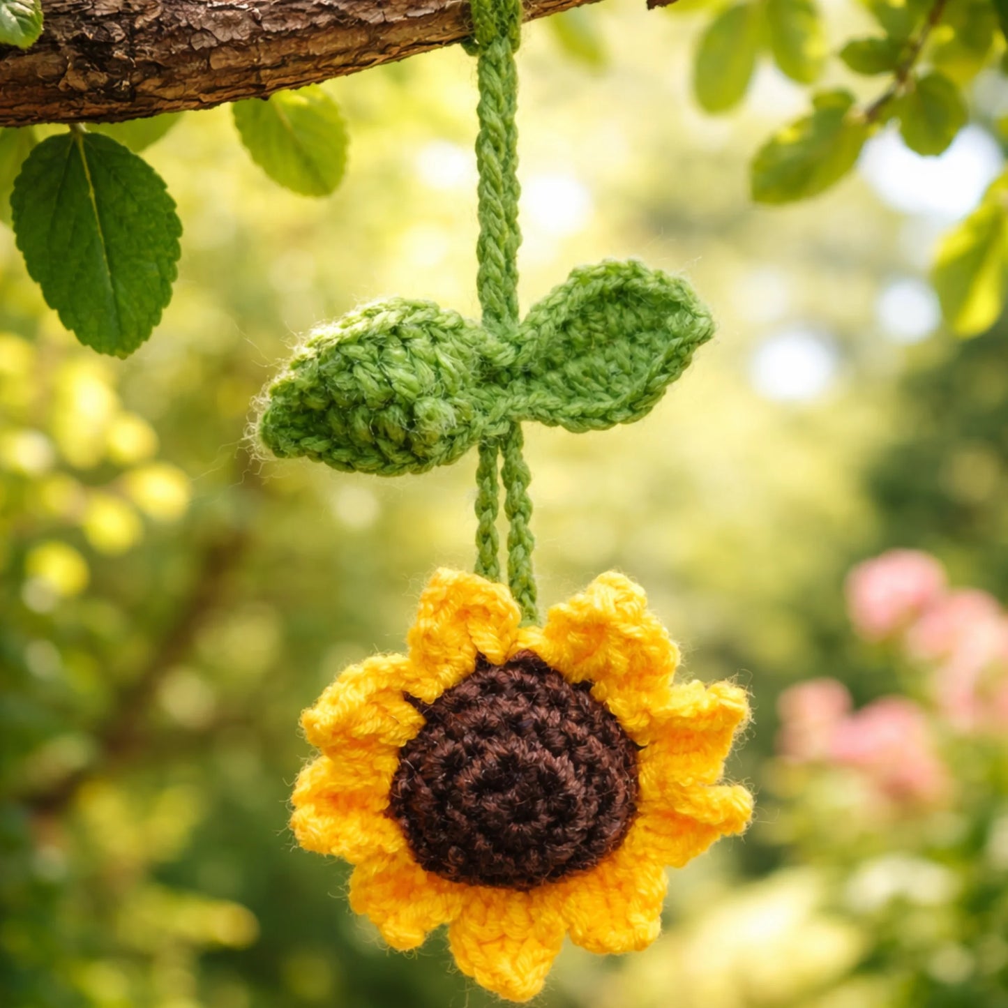 Sunflower Crochet Hair Tie