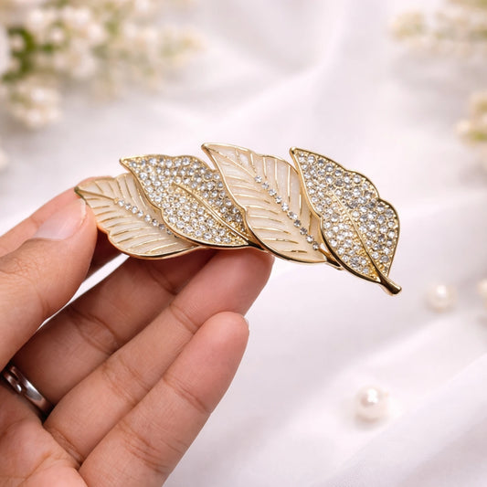 Elegant Leaf Backpin For Women | Premium Quality