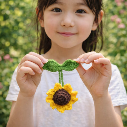 Sunflower Crochet Hair Tie
