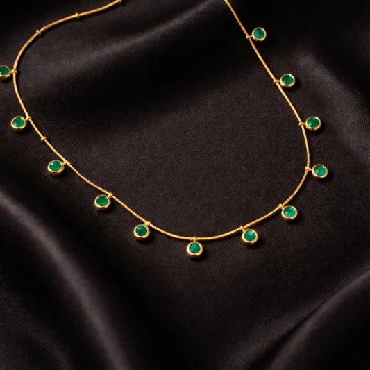 Green Stones | Premium Anti-Tarnish Chain