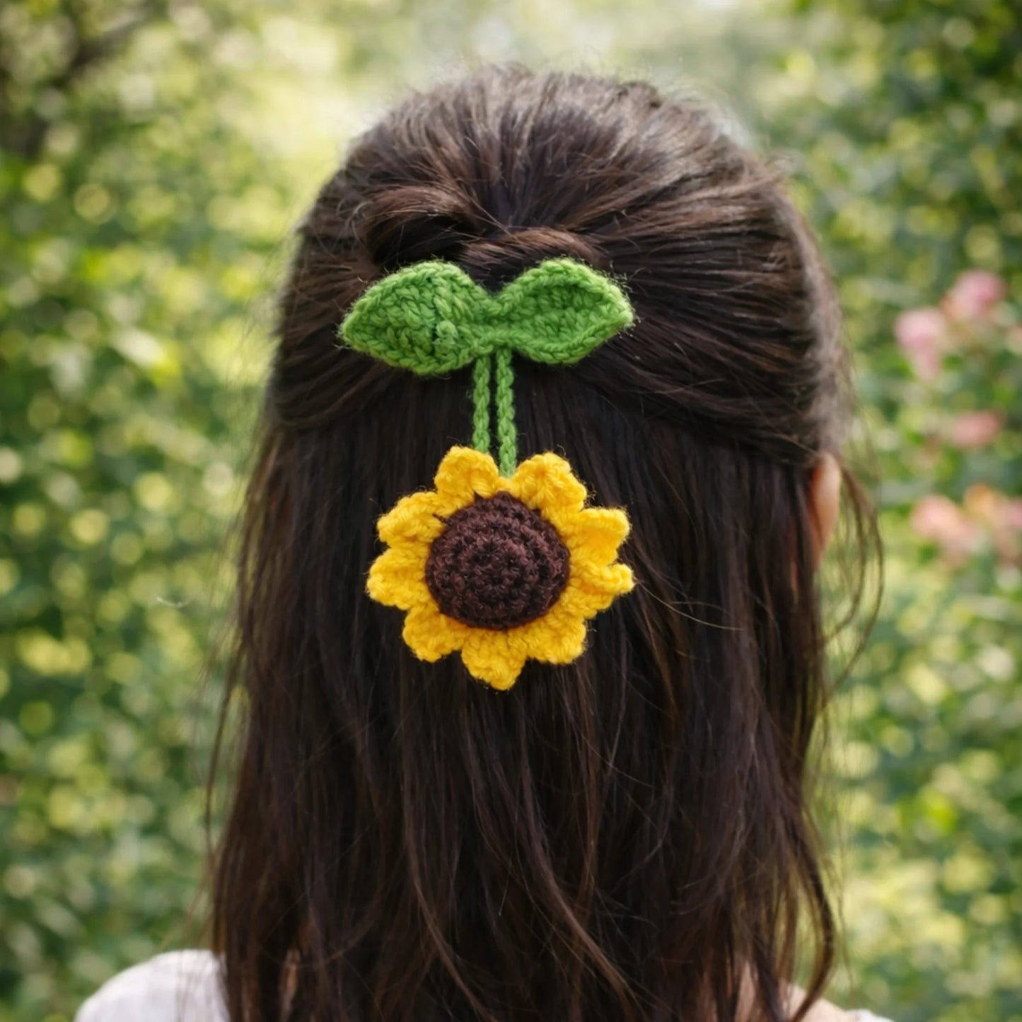 Sunflower Crochet Hair Tie