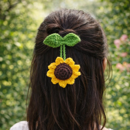 Sunflower Crochet Hair Tie