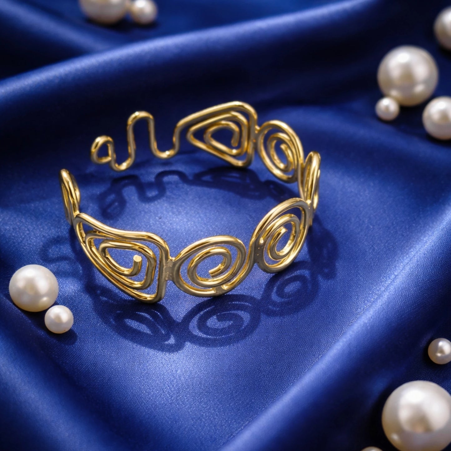 Geometrical Golden Bracelet