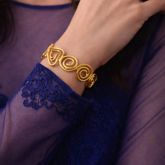 Geometrical Golden Bracelet
