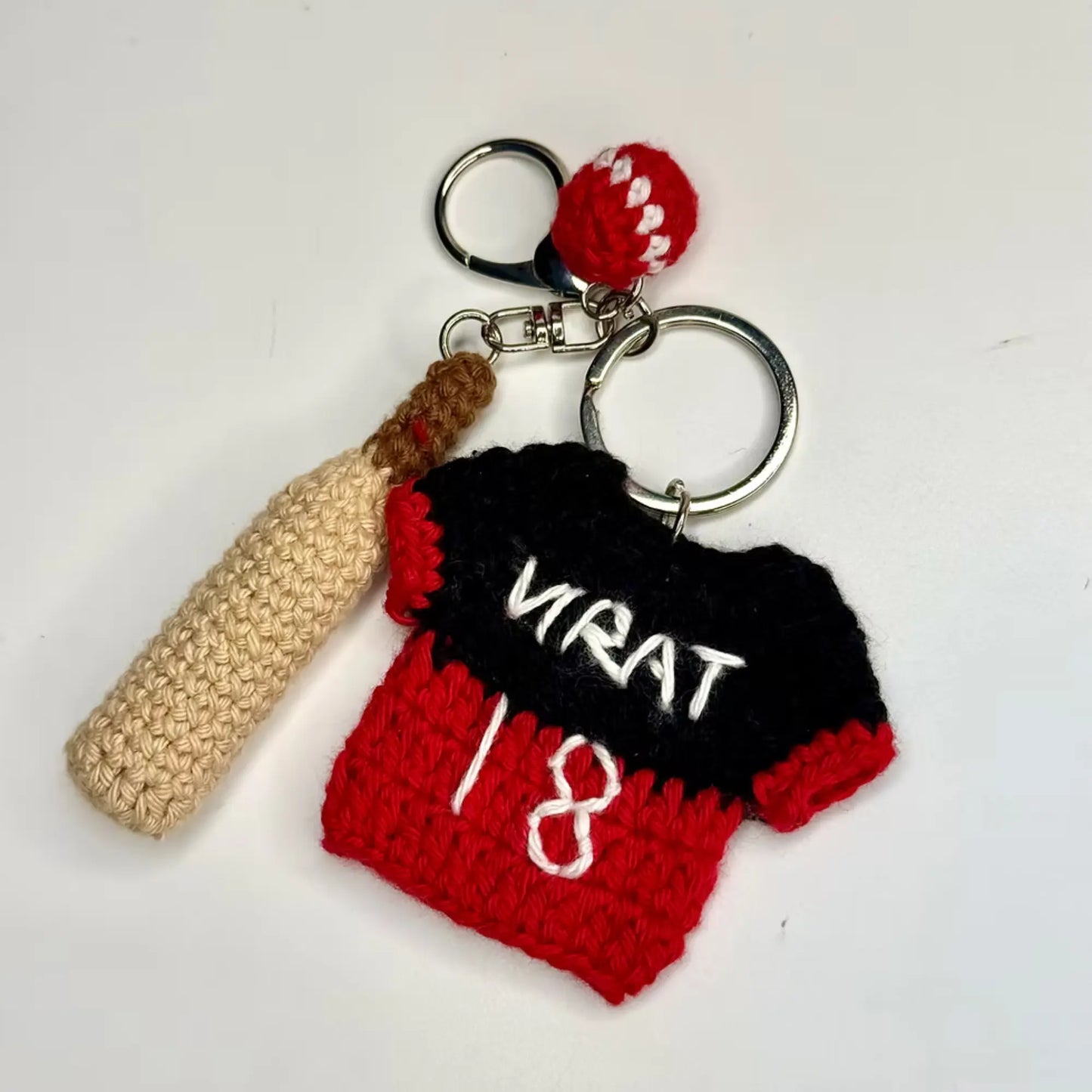 Virat Kohli Crochet Keychain