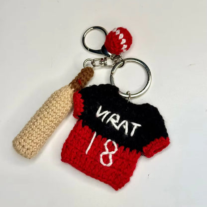 Virat Kohli Crochet Keychain