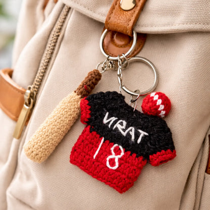 Virat Kohli Crochet Keychain