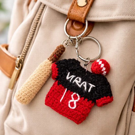 Virat Kohli Crochet Keychain