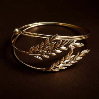 Golden Frond Arm Cuff