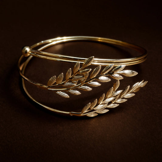 Golden Frond Arm Cuff