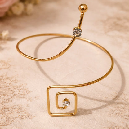 Geometric Swirl Arm cuff