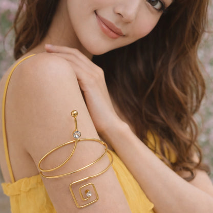 Geometric Swirl Arm cuff