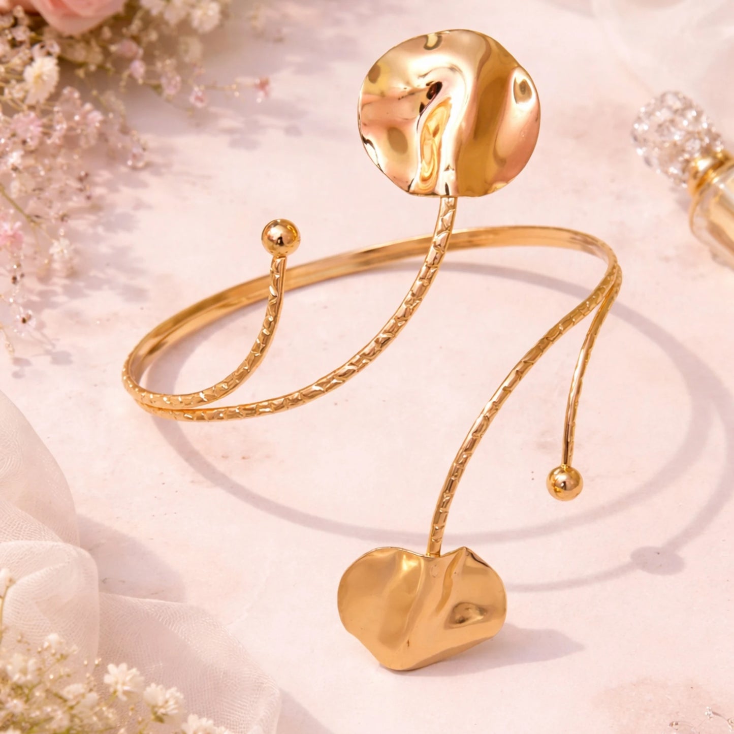 Moon and Heart Arm Cuff