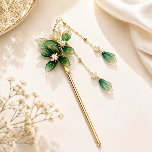 Floral Pearl | Korean Hair Bun | Premium Quality Hair Accessory