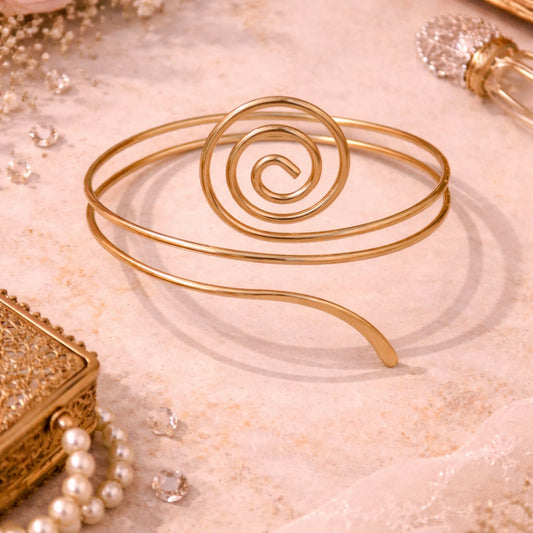 Golden Spiral Arm Cuff