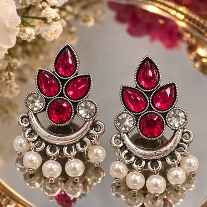 Crimson Crescent Chandbali