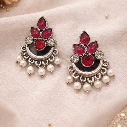 Crimson Crescent Chandbali