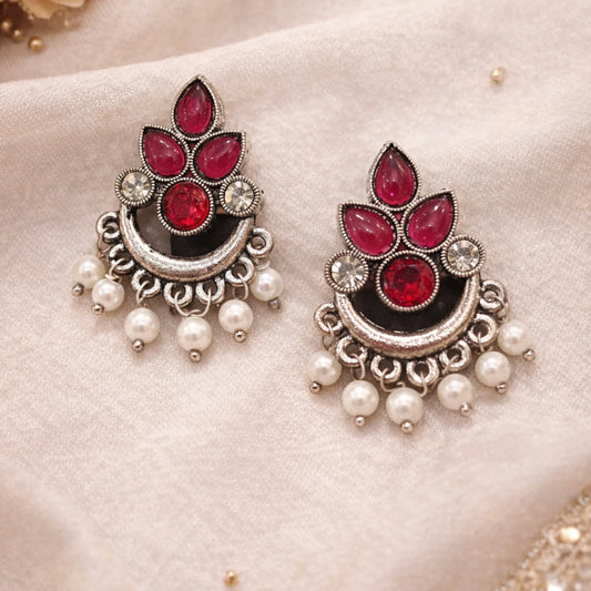 Crimson Crescent Chandbali