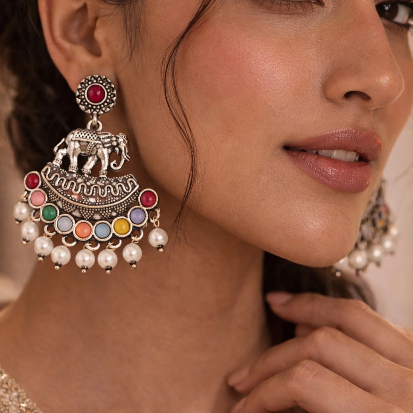 Navratna Gaj Earrings