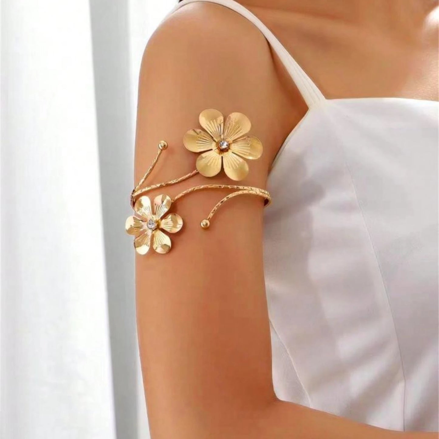 Golden Bloom Arm Cuff