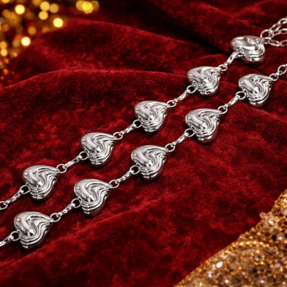 Silver Heartline Waist Chain