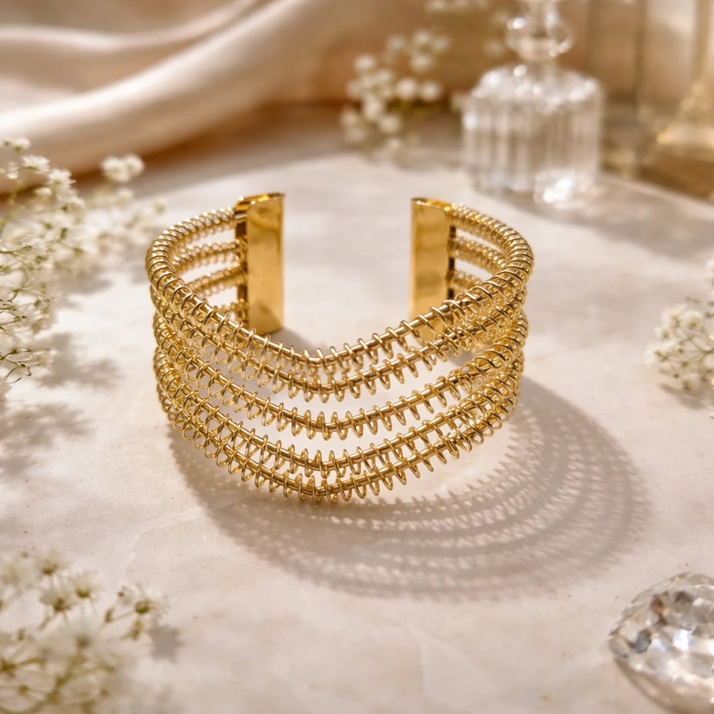 Spiral Golden Korean Bracelet