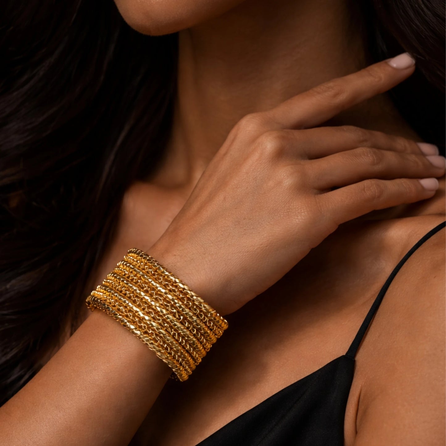 Spiral Golden Korean Bracelet